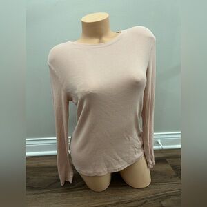 a new day Pale Blush Long Sleeve Crewneck Top